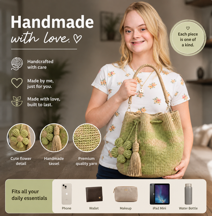Handmade Crochet Flower Bag